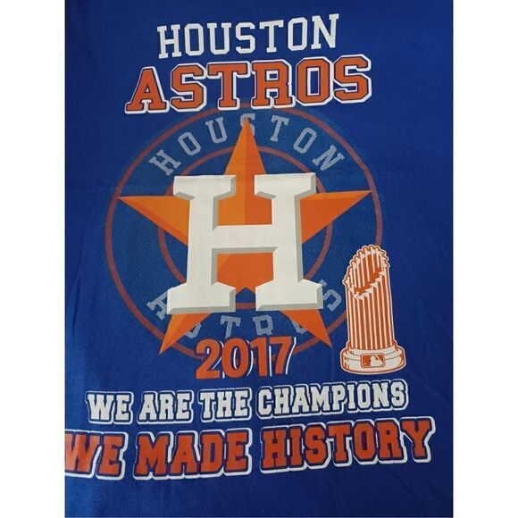 Houston Astros Champion 2017 Women's V-neck T-shirt size Medium - Picture 2 of 2